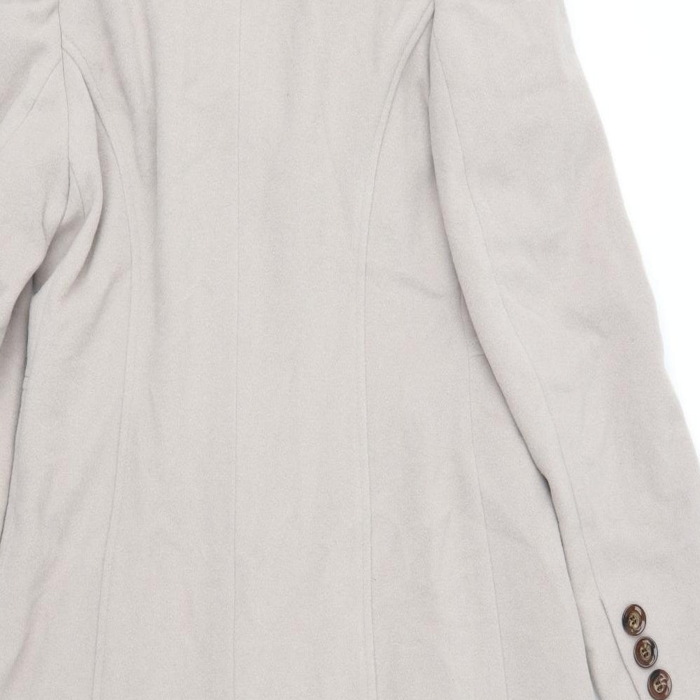 M&S Womens Beige   Overcoat Coat Size 10