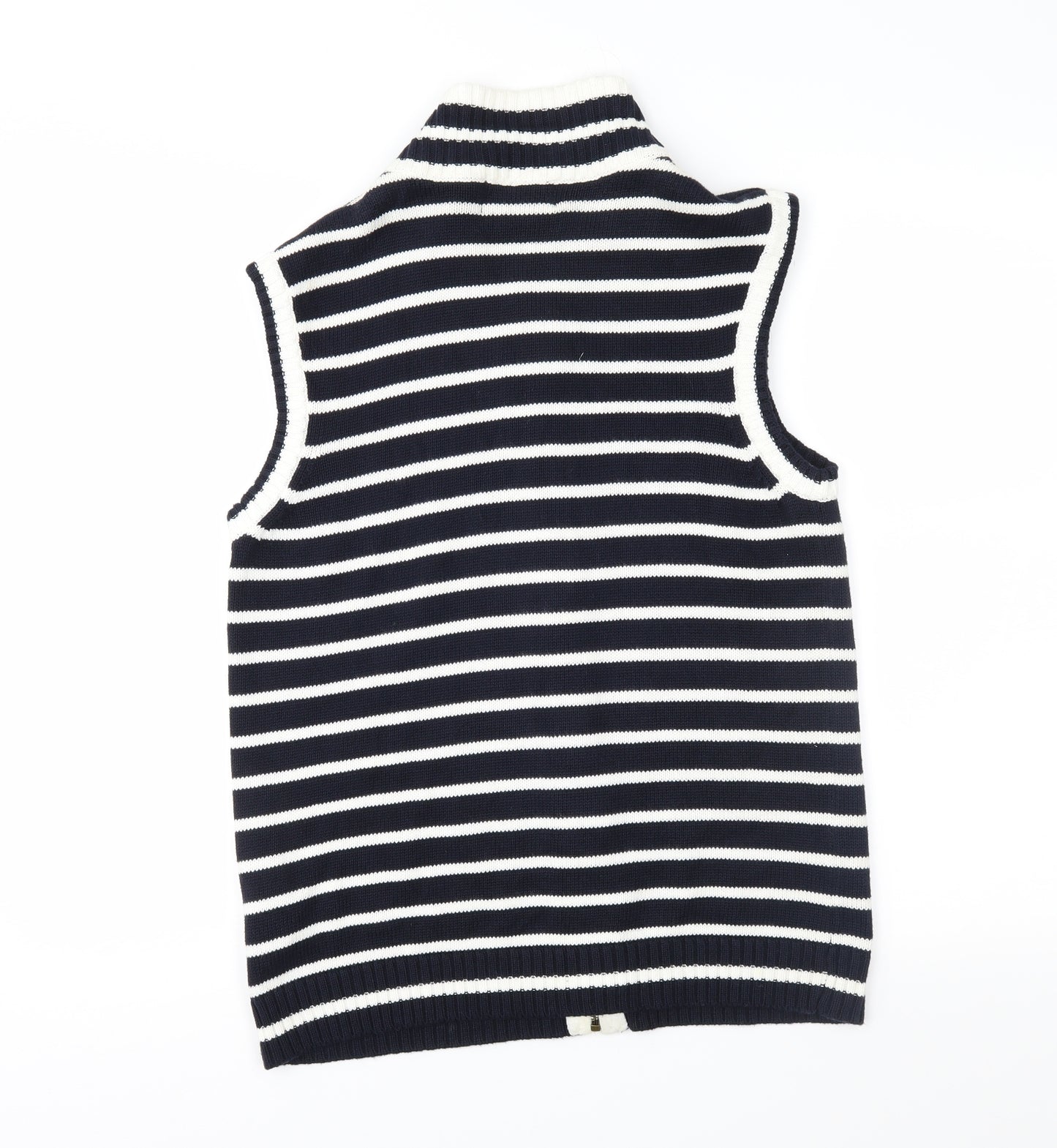 Jumper Womens Blue Striped  Full Zip Jumper Size M