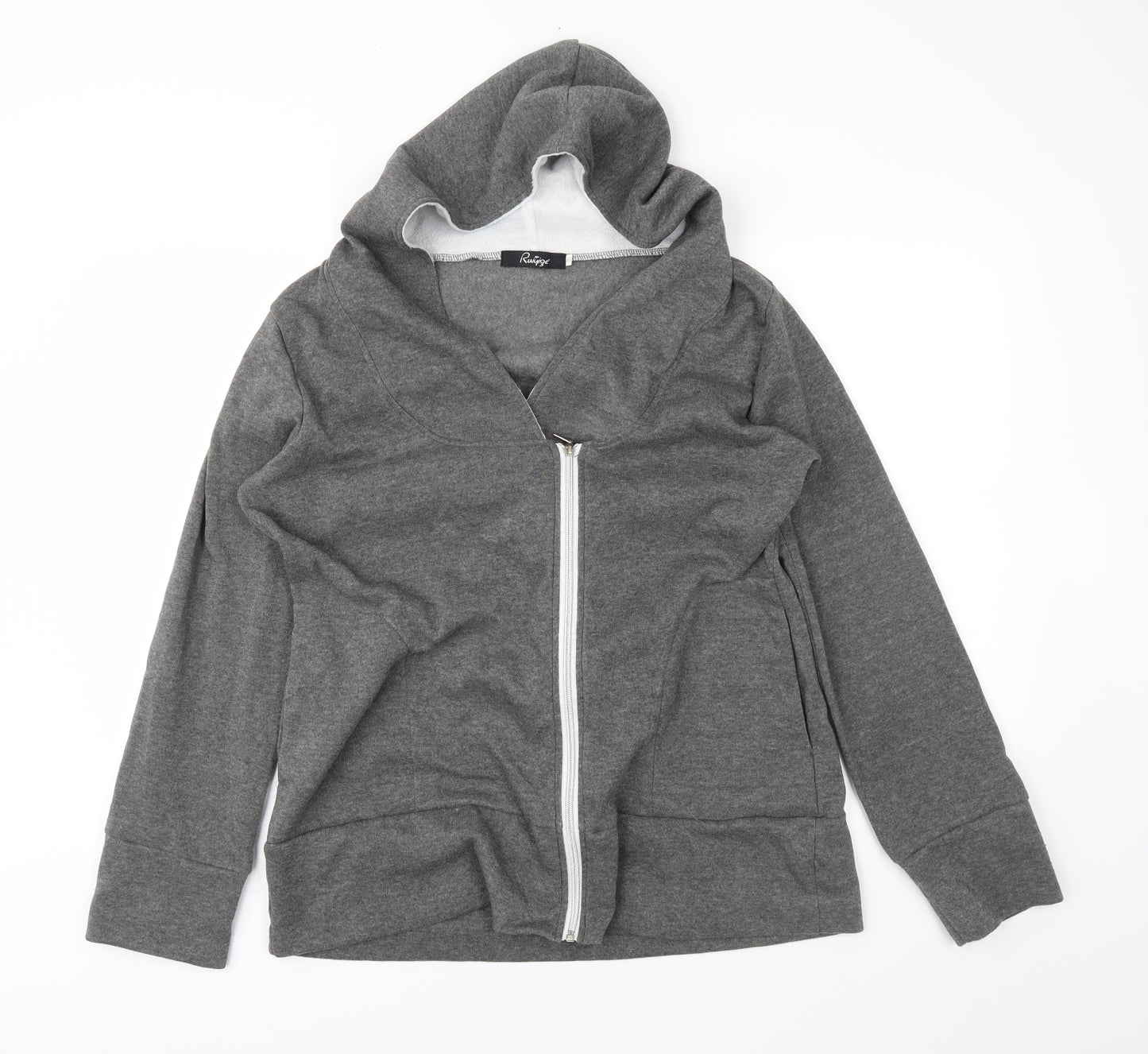 Ruiyige Womens Grey   Full Zip Hoodie Size 2XL