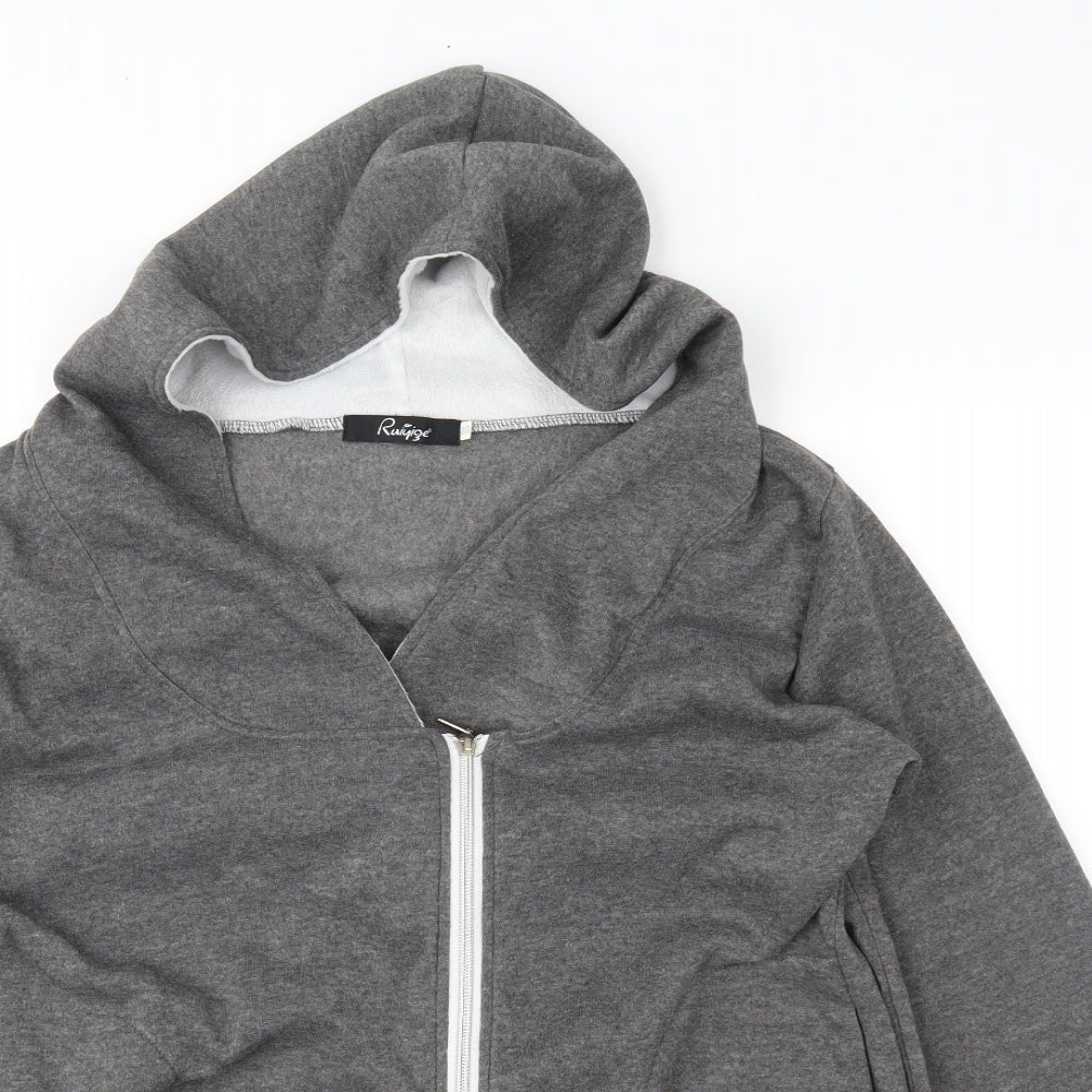 Ruiyige Womens Grey   Full Zip Hoodie Size 2XL
