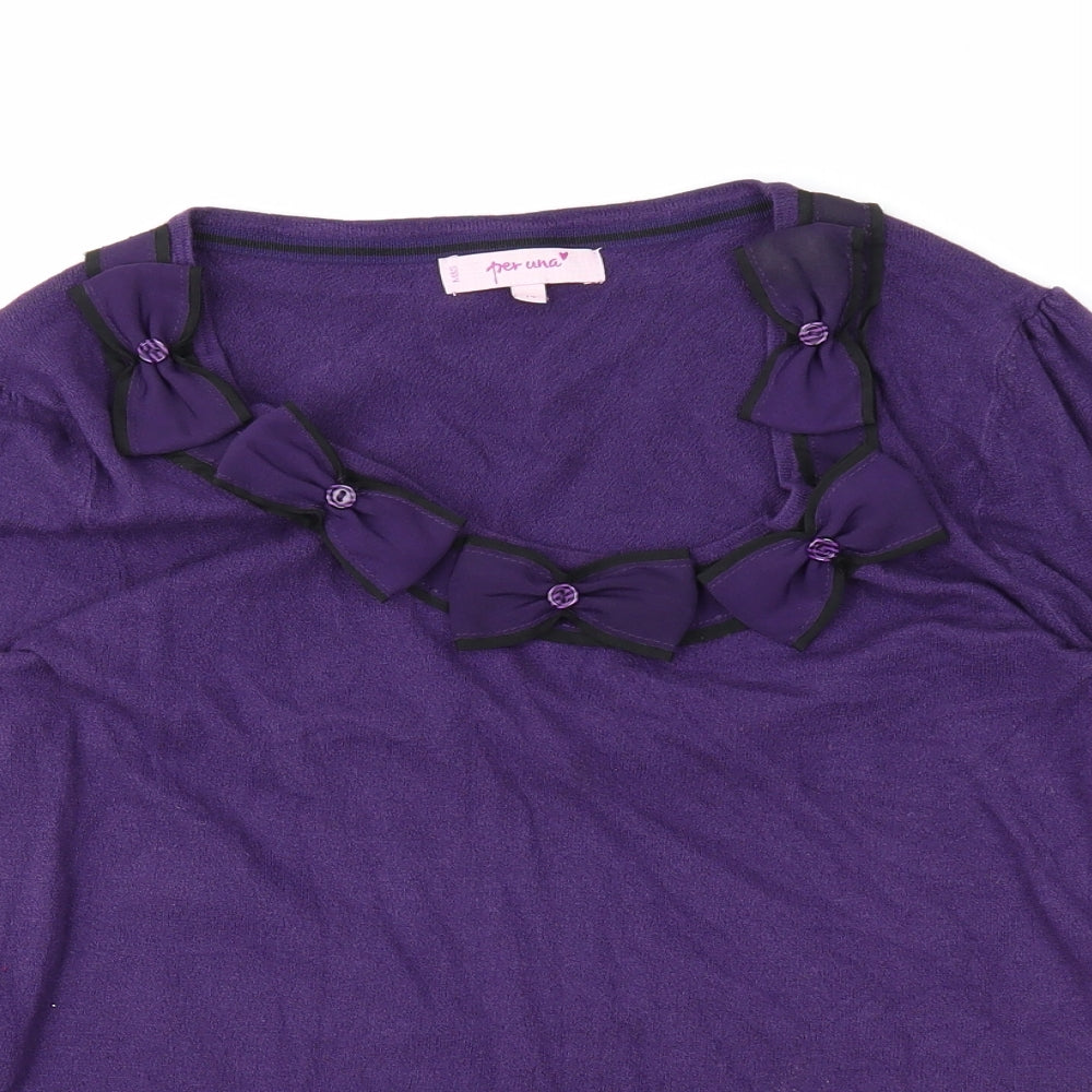 M&S Womens Purple   Tunic Jumper Size 14