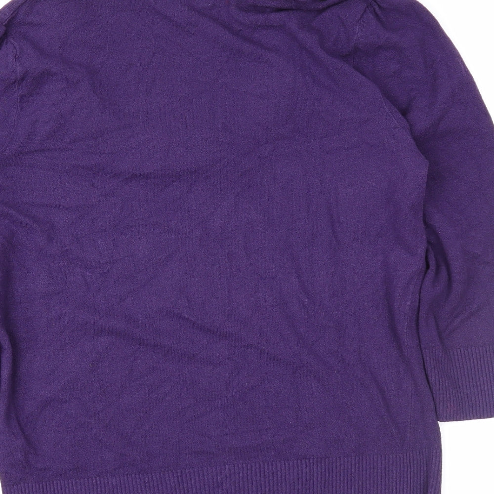 M&S Womens Purple   Tunic Jumper Size 14