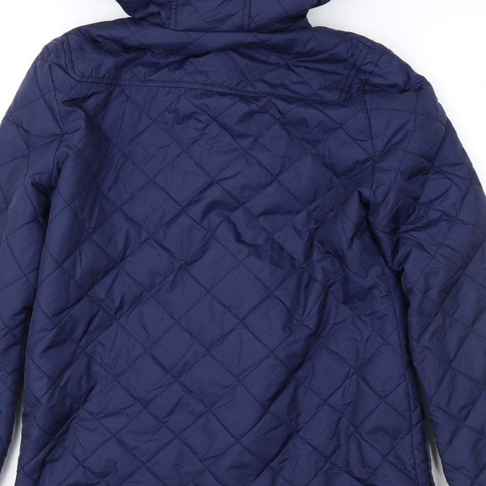 Oasis Womens Blue   Quilted Coat Size 12