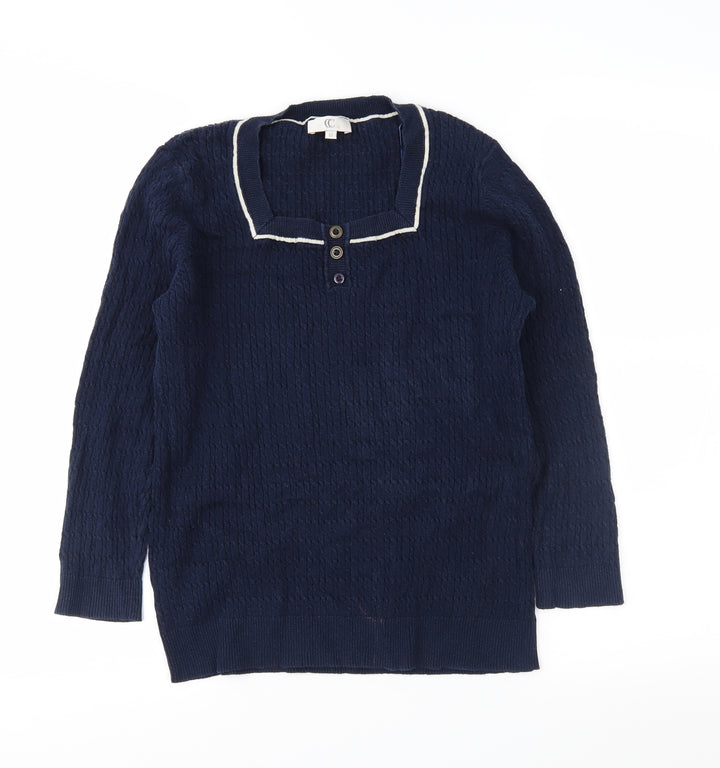 cc Womens Blue Pullover Jumper Size M