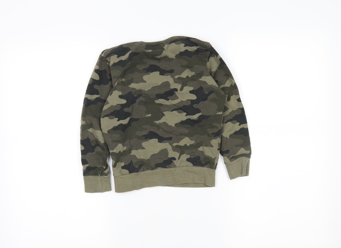 NEXT Boys Green Camouflage  Pullover Sweatshirt Size 5-6 Years