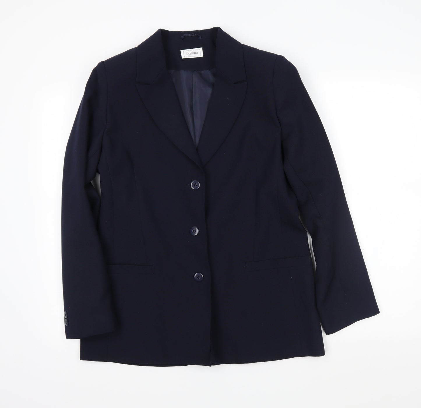 Agenda Womens Blue   Jacket Blazer Size 12