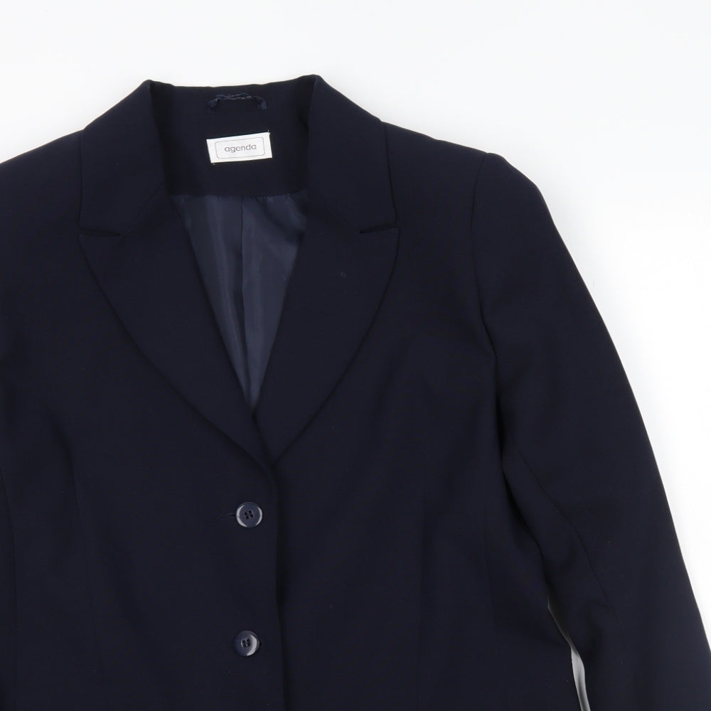 Agenda Womens Blue   Jacket Blazer Size 12