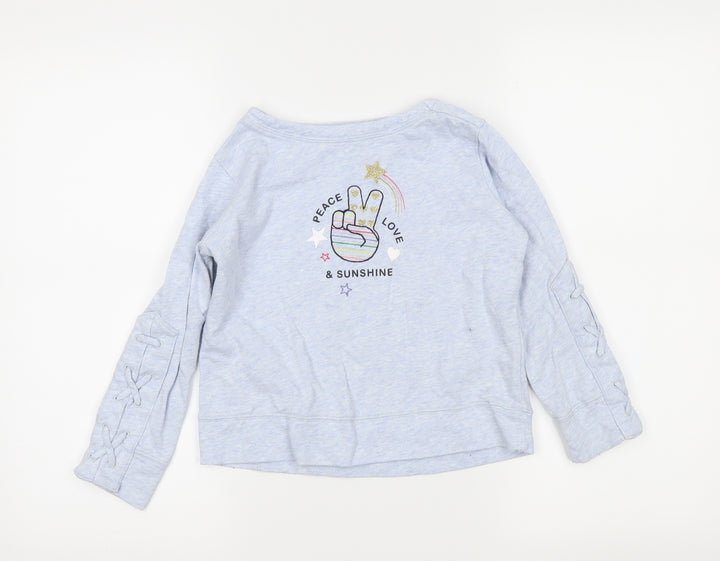 Gap Girls Blue Pullover Sweatshirt Size 6-7 Years