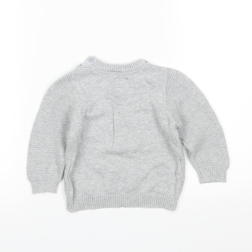 Earlydays Boys Grey   Pullover Jumper Size 6-9 Months