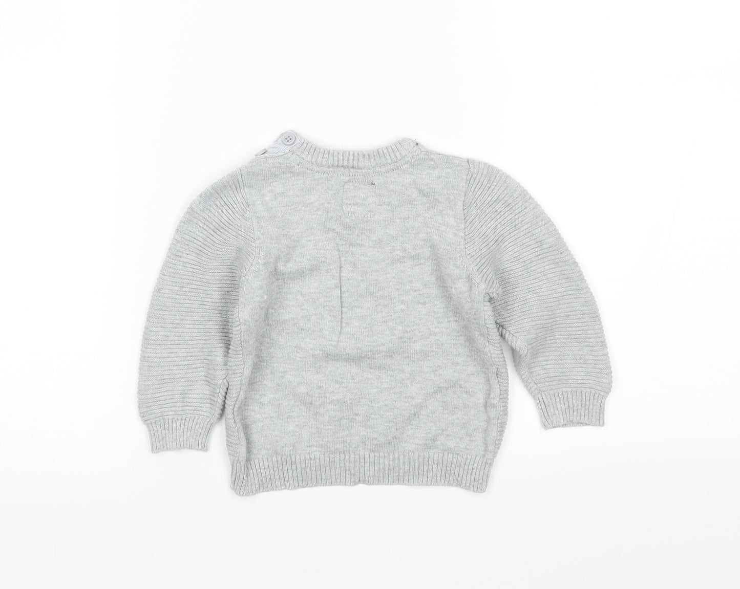 Earlydays Boys Grey   Pullover Jumper Size 6-9 Months