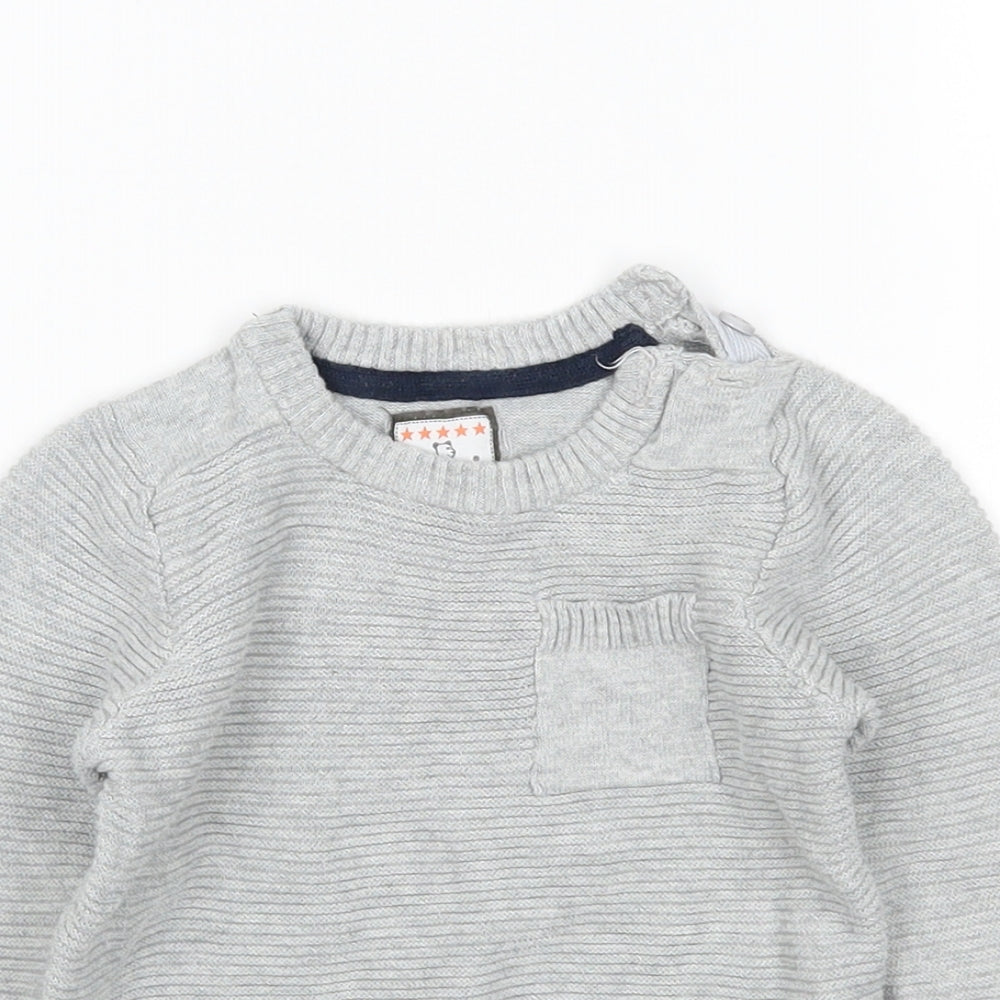 Earlydays Boys Grey   Pullover Jumper Size 6-9 Months