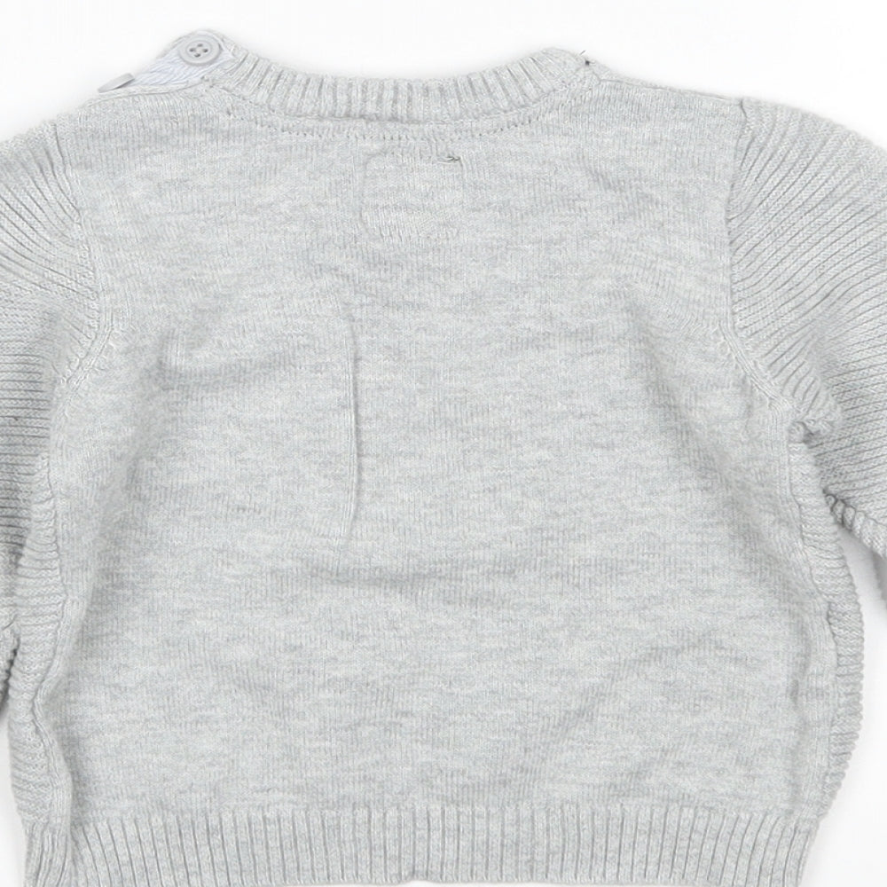 Earlydays Boys Grey   Pullover Jumper Size 6-9 Months