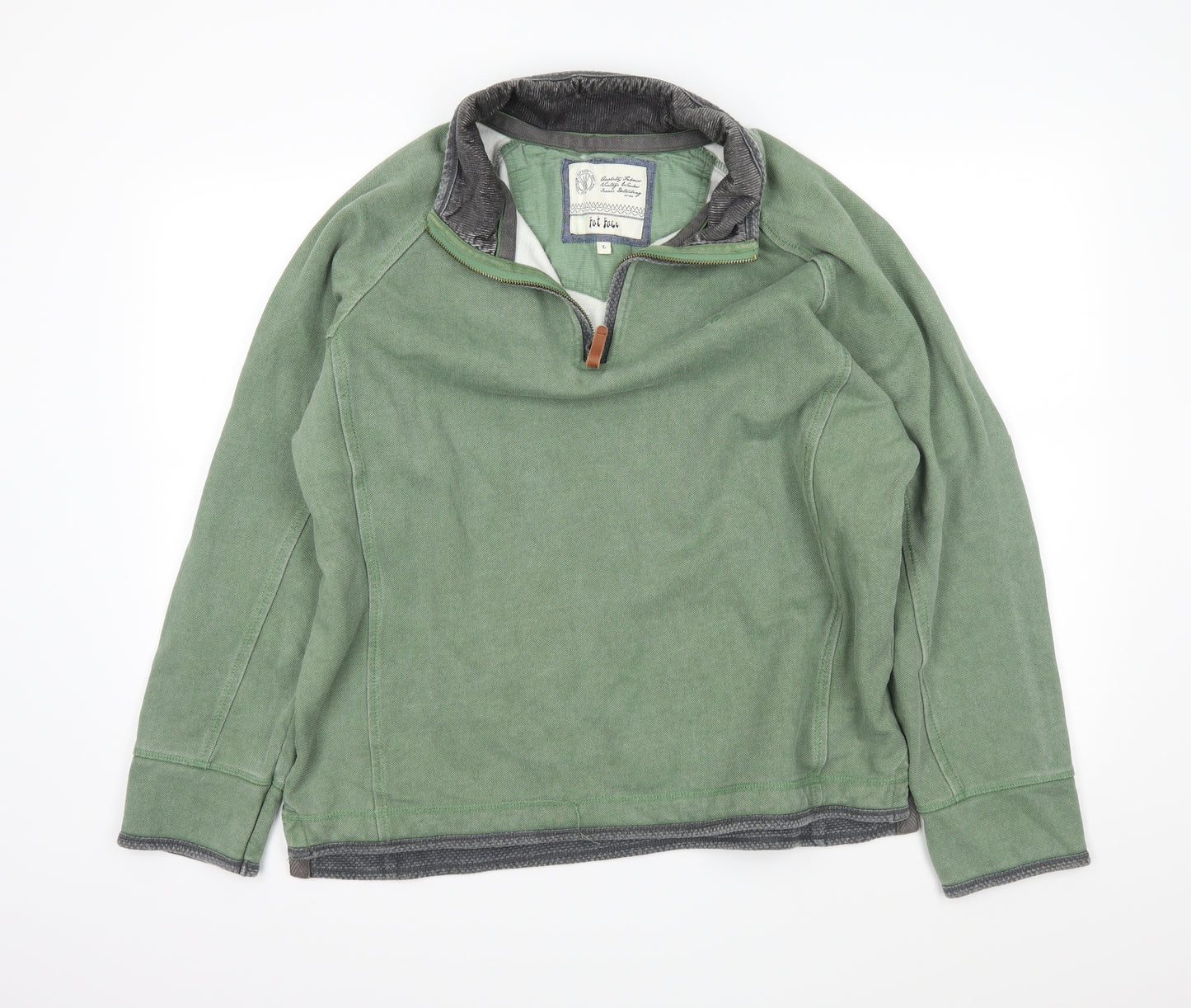 Fat Face Mens Green   Henley Jumper Size L