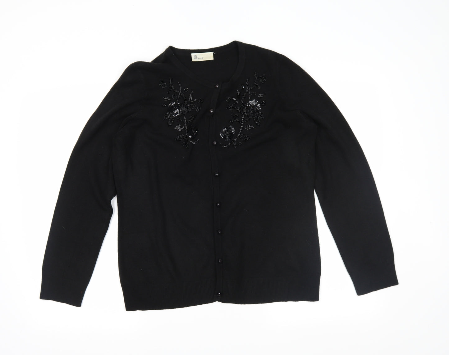 BHS Womens Black   Cardigan Jumper Size 16