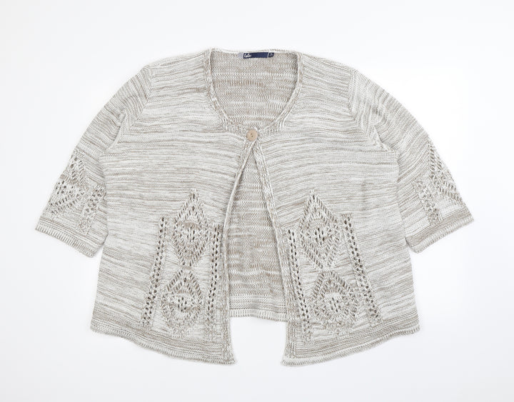 Isle Womens Beige Cardigan Jumper Size XL