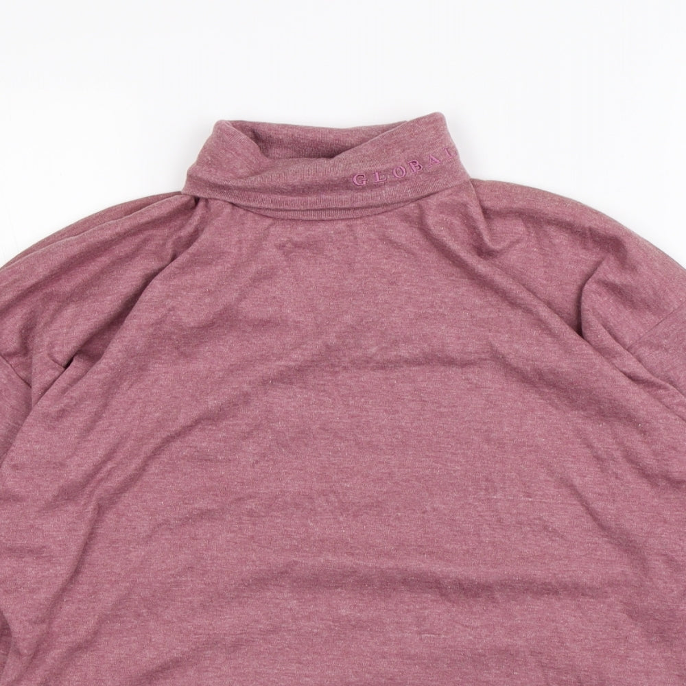 Global Womens Purple   Pullover Sweatshirt Size 12
