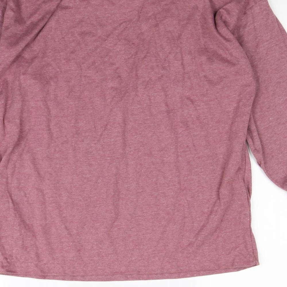 Global Womens Purple   Pullover Sweatshirt Size 12