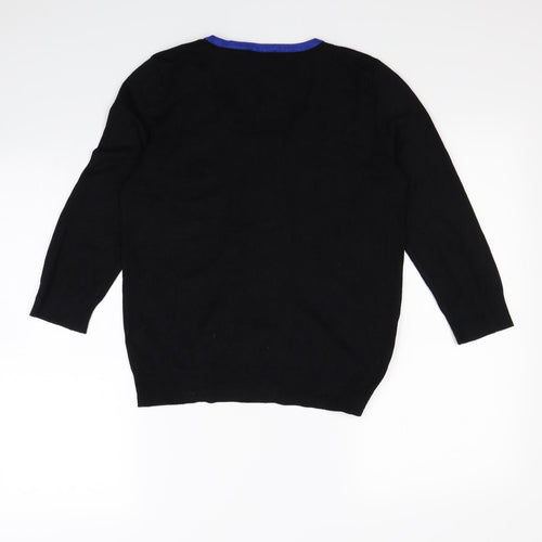 M&Co Womens Black   Pullover Sweatshirt Size 12