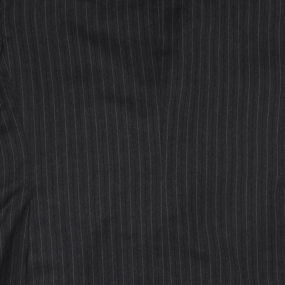 Preworn Mens Grey Striped  Jacket Blazer Size 2XL  - Shoulder Pads