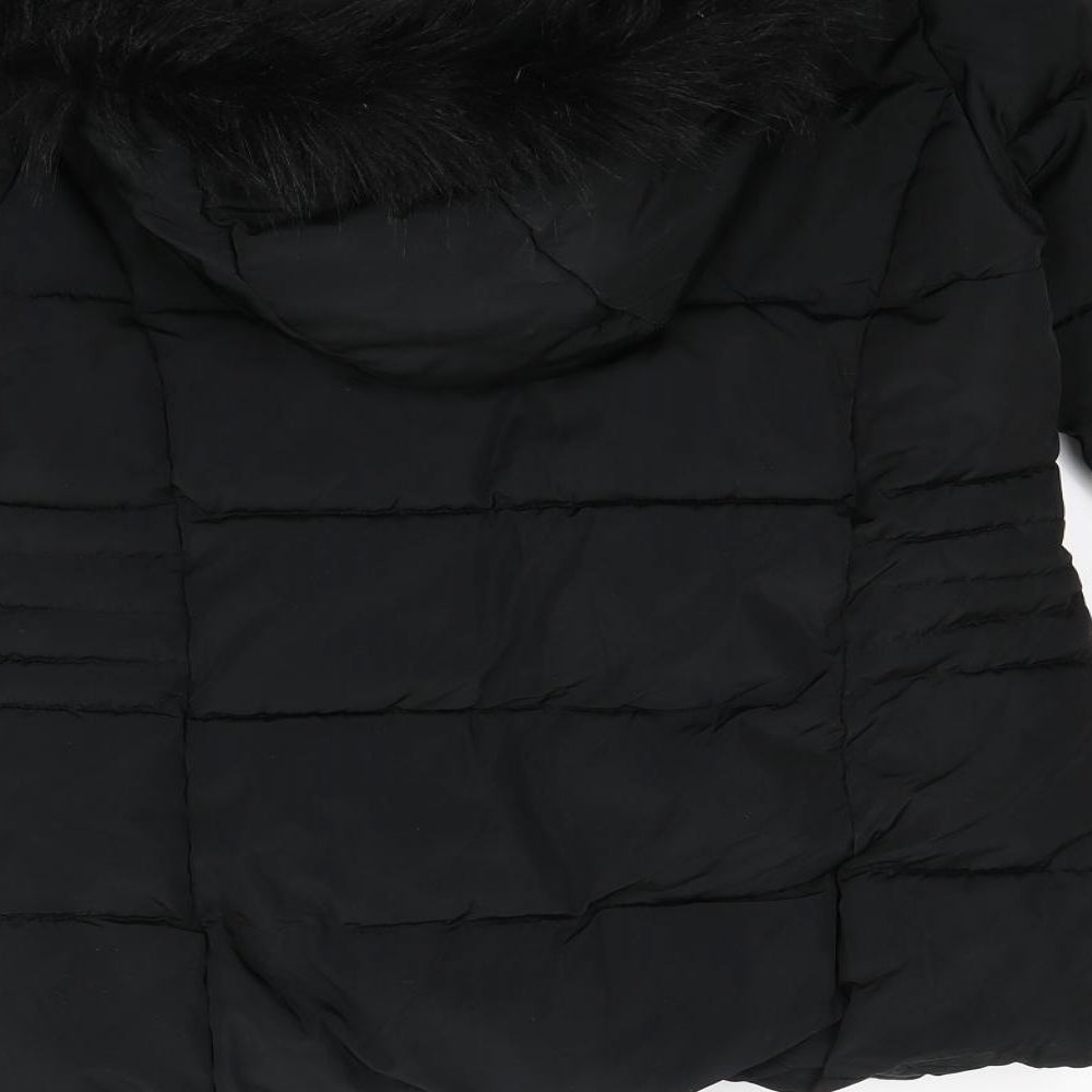 Impulse Womens Black   Rain Coat Coat Size 10