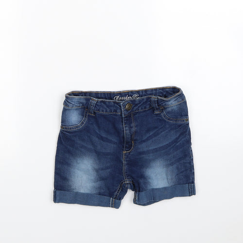 Denim & Co. Girls Blue   Cut-Off Shorts Size 9 Years