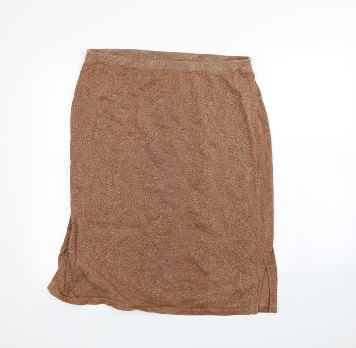 Michelle Hope Womens Brown Straight & Pencil Skirt Size 18