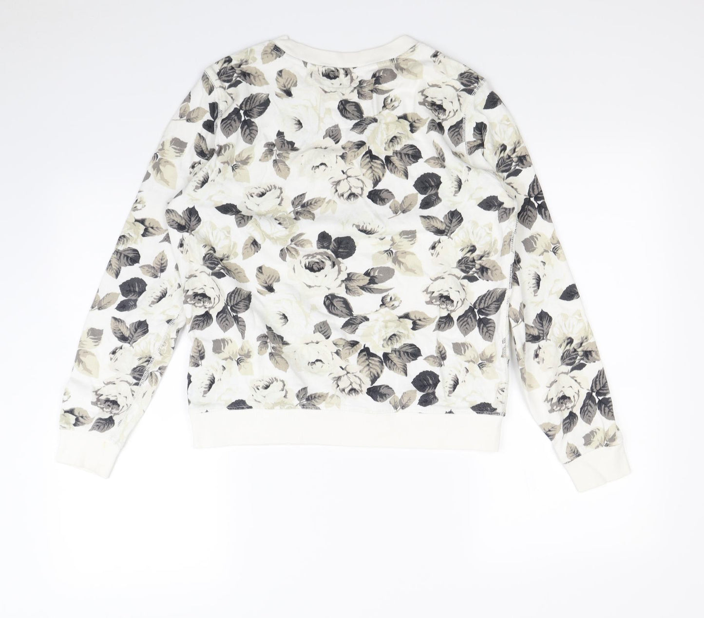 Gap Womens White Floral  Pullover Jumper Size M