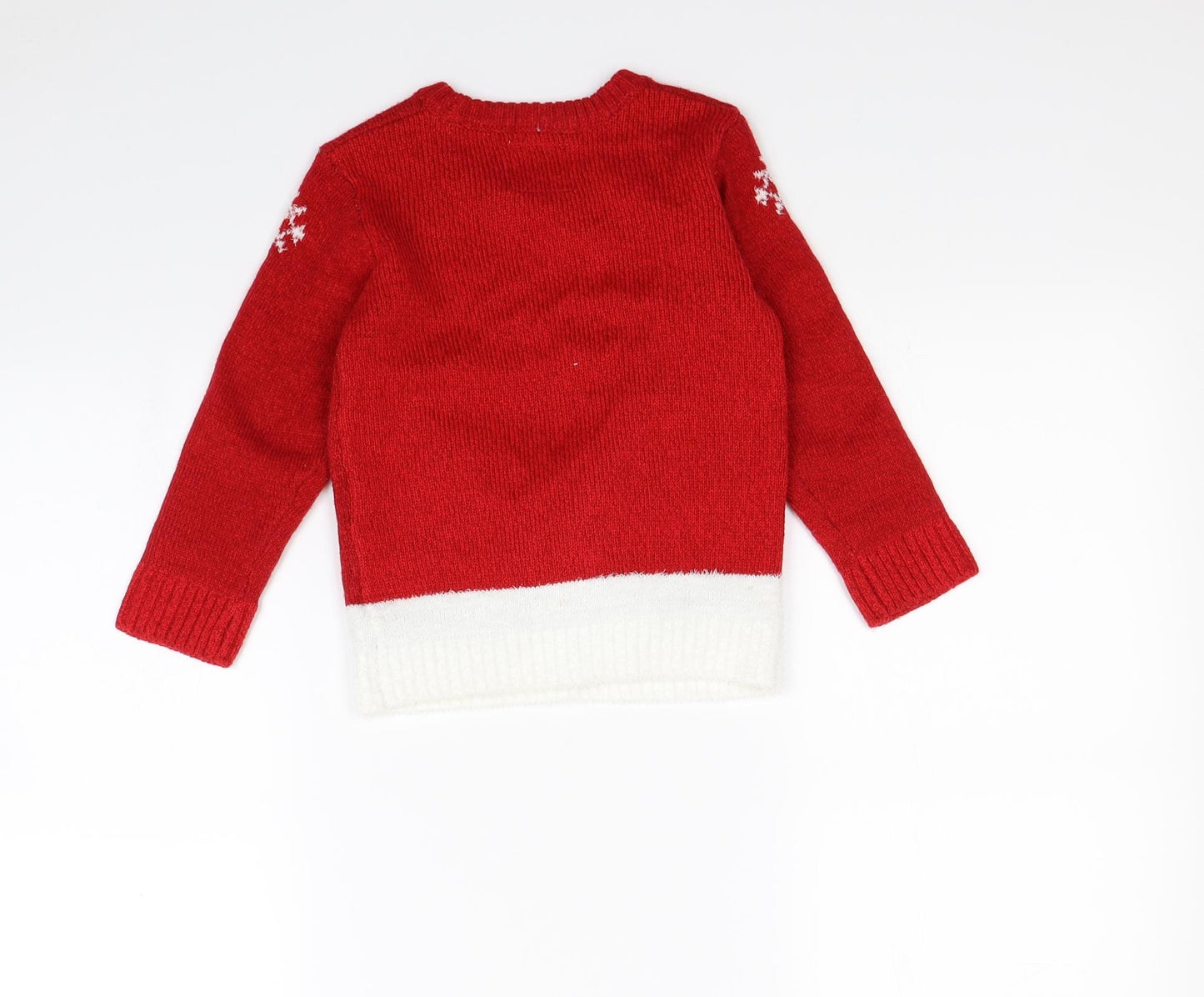 F&F Boys Red   Pullover Jumper Size 3 Years  - Christmas jumper