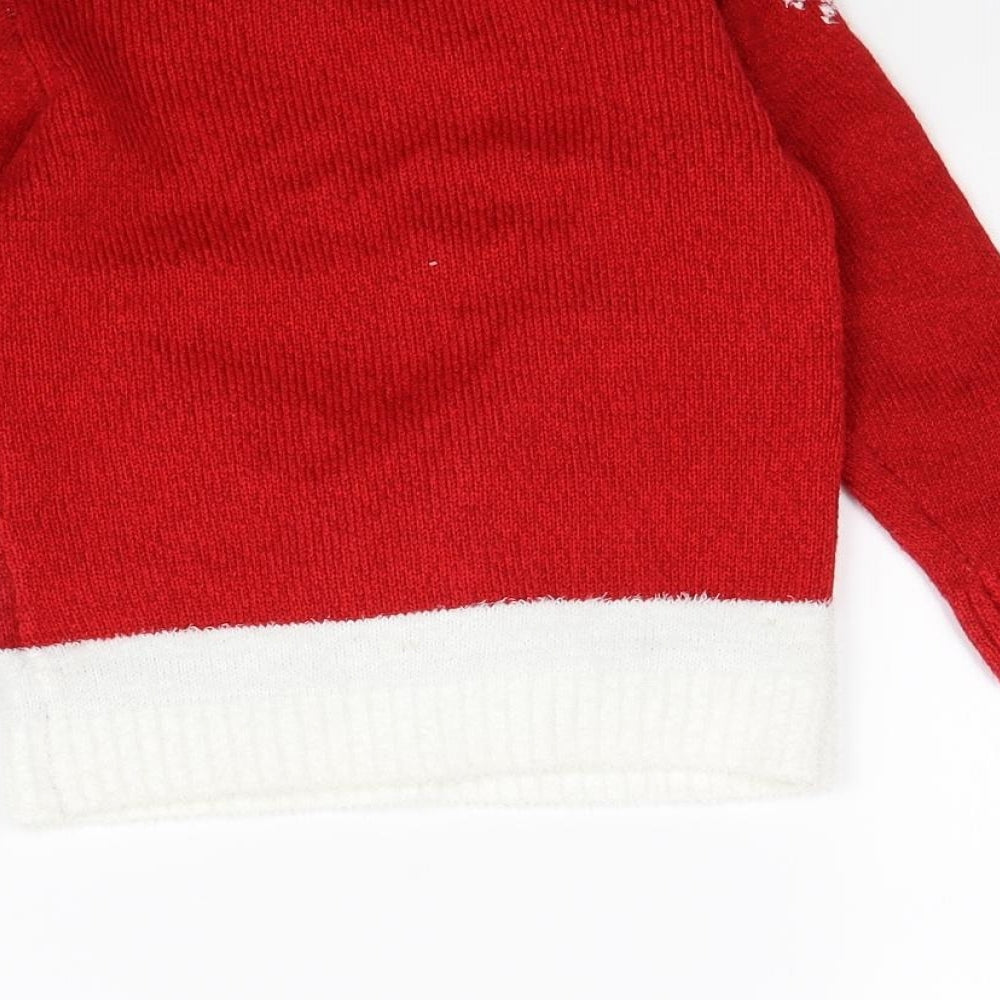 F&F Boys Red   Pullover Jumper Size 3 Years  - Christmas jumper