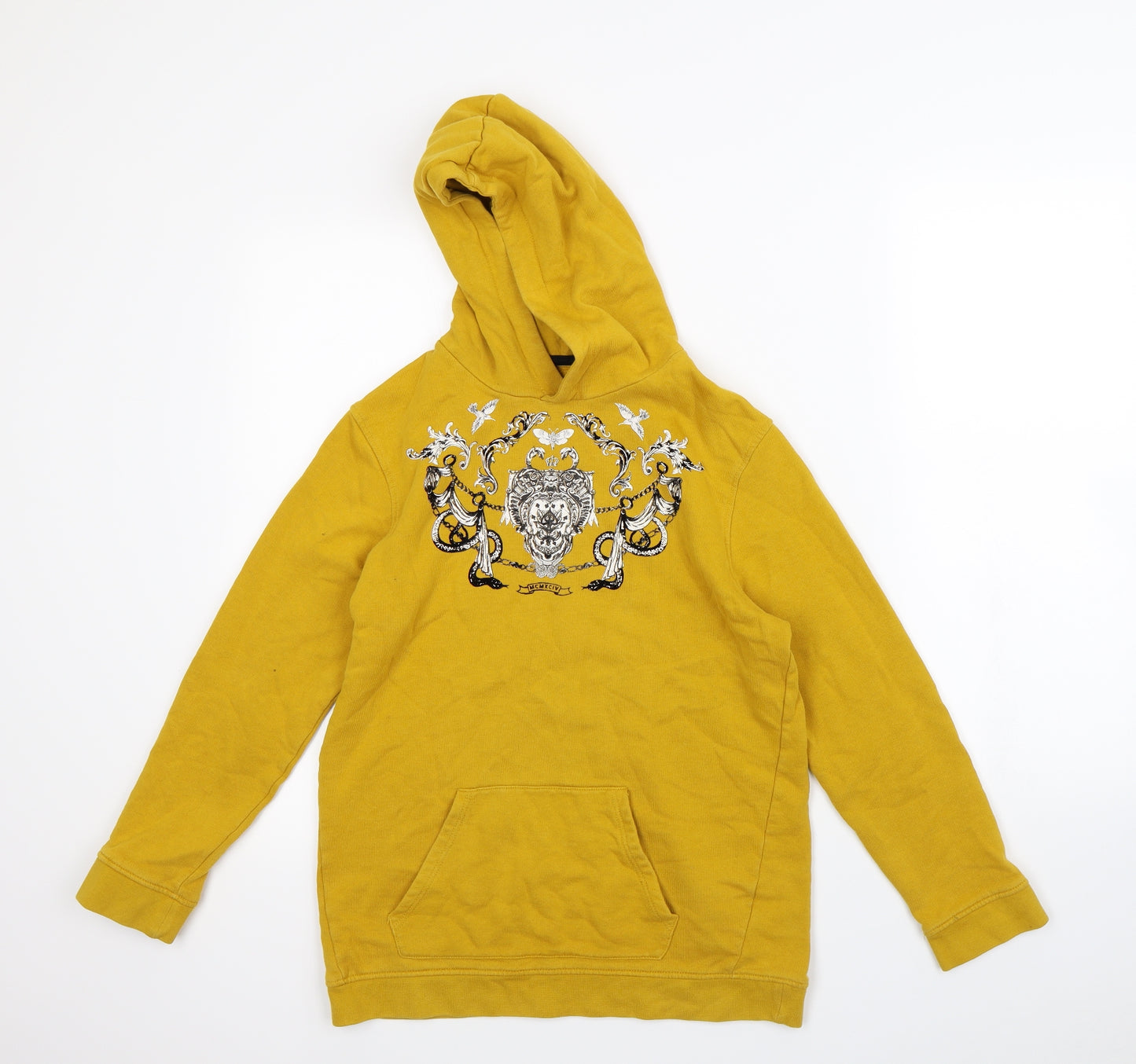 River Island Boys Yellow   Pullover Hoodie Size 11-12 Years