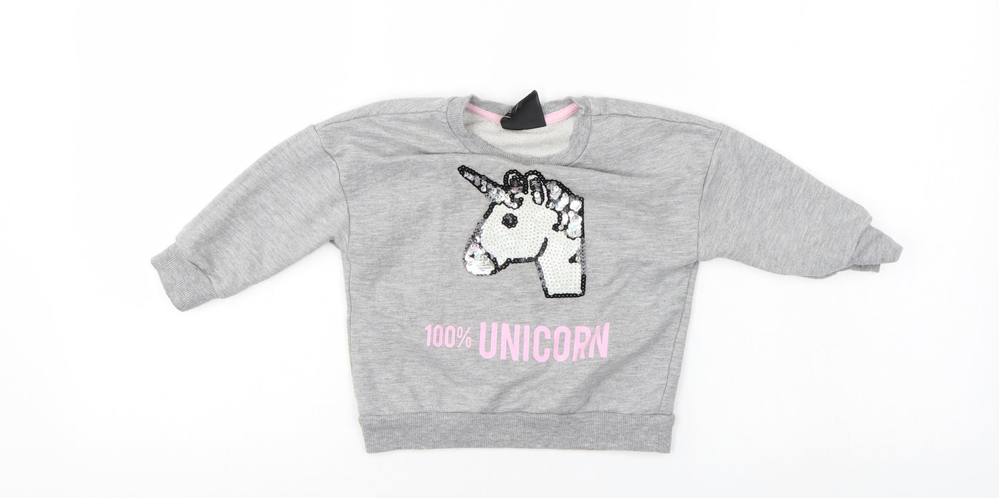 Primark Girls Grey   Pullover Jumper Size 18-24 Months
