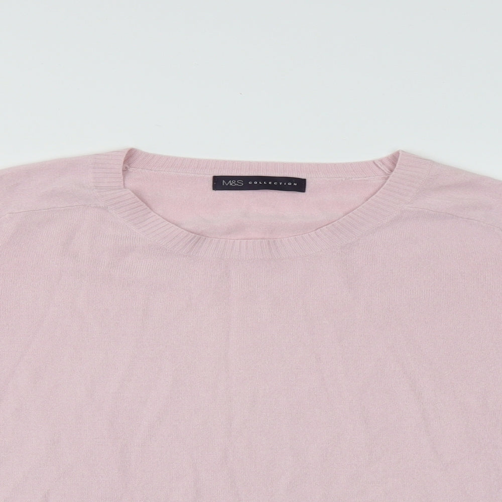 M&S Womens Pink   Pullover Jumper Size 16