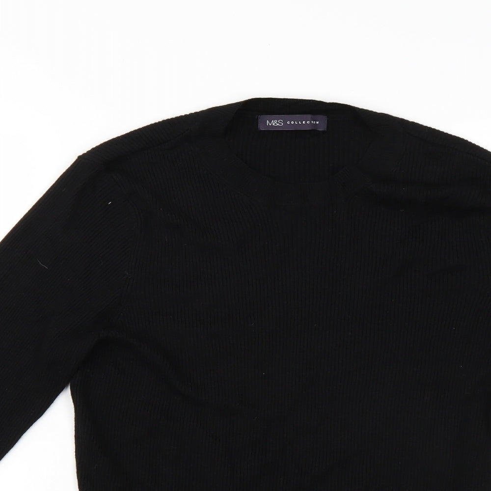 M&S Womens Black   Pullover Jumper Size 16