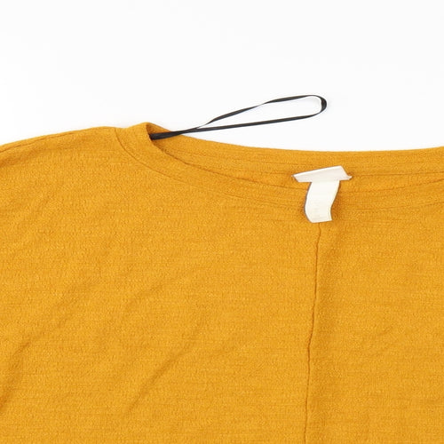H&M Womens Yellow   Basic Blouse Size S