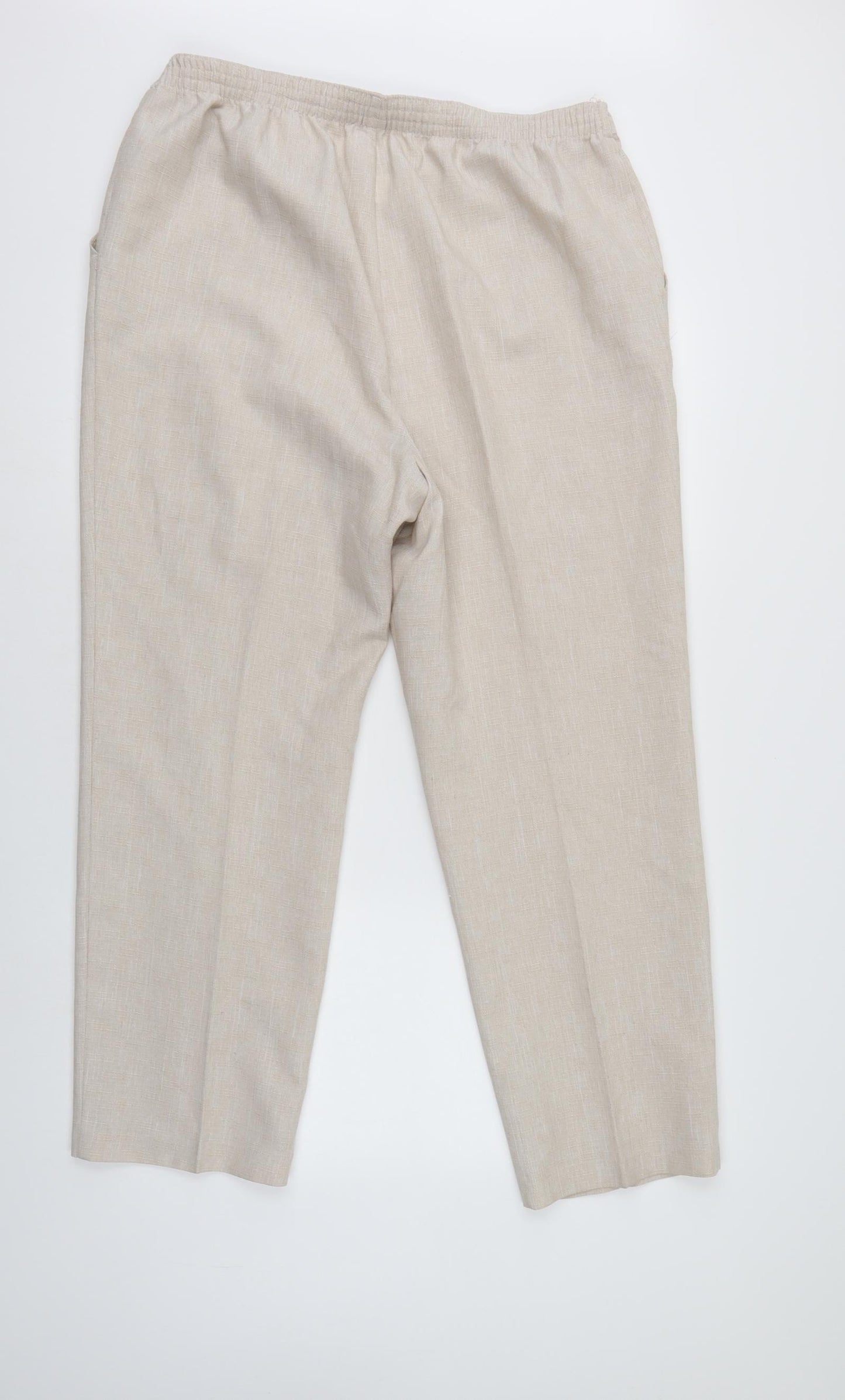 Marks and Spencer Womens Ivory   Trousers  Size 18 L27 in
