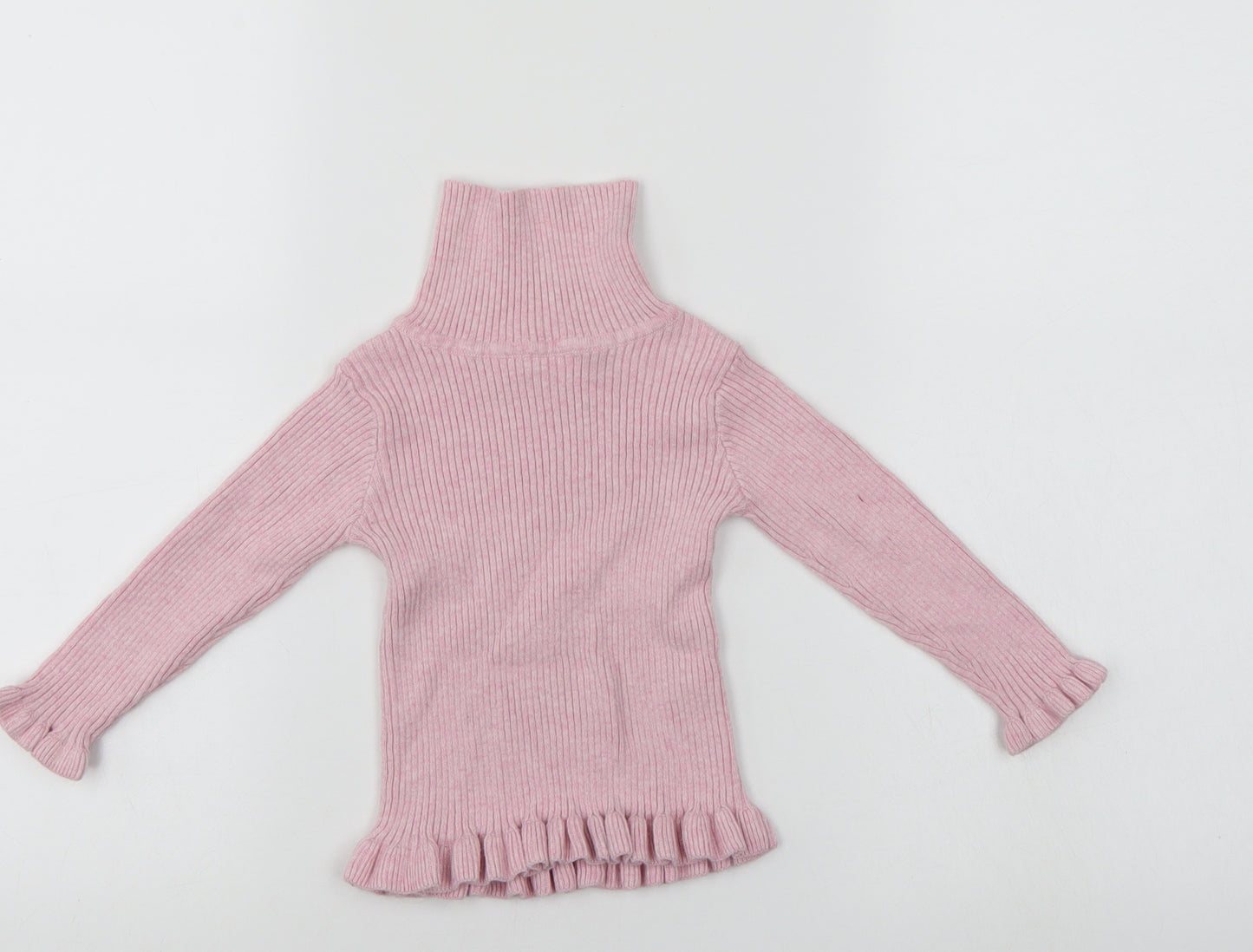 Preworn Girls Pink   Pullover Jumper Size 18-24 Months