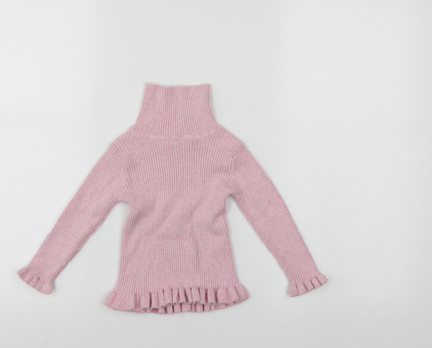 Preworn Girls Pink   Pullover Jumper Size 18-24 Months