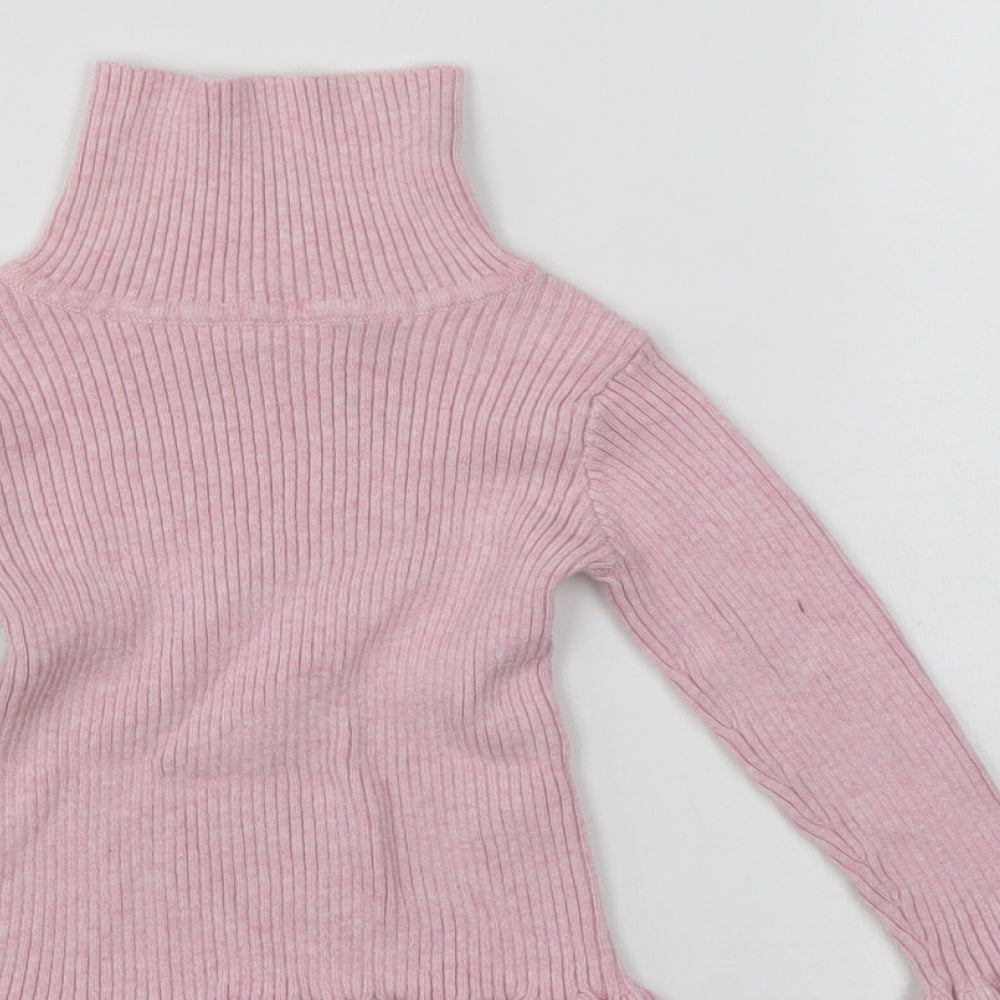 Preworn Girls Pink   Pullover Jumper Size 18-24 Months
