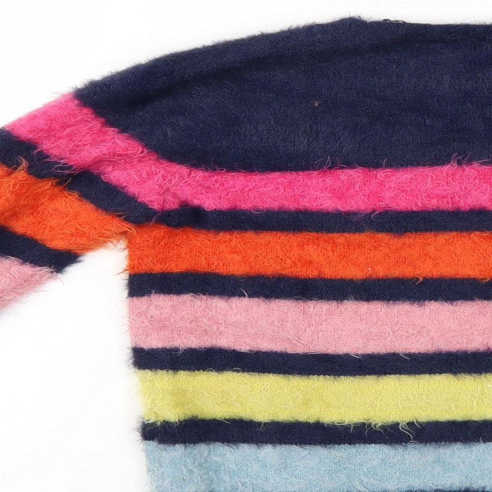 Nutmeg Girls Multicoloured Striped  Pullover Jumper Size 12-13 Years