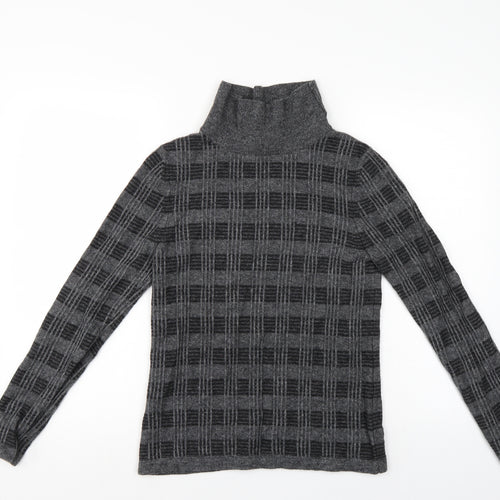 Laura Ashley Womens Grey Check  Pullover Jumper Size 8