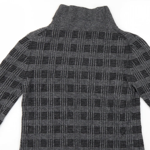 Laura Ashley Womens Grey Check  Pullover Jumper Size 8