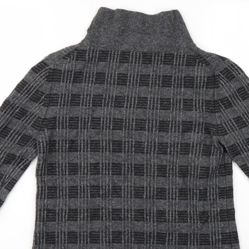 Laura Ashley Womens Grey Check  Pullover Jumper Size 8