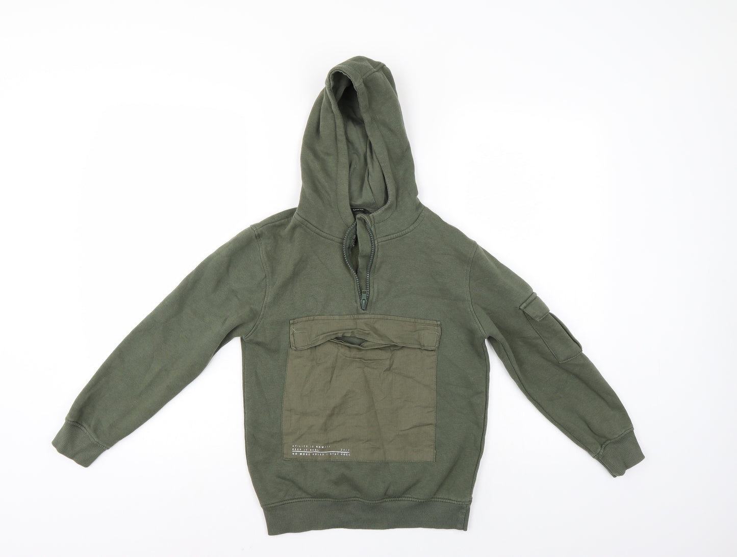 George Boys Green   Pullover Hoodie Size 9-10 Years