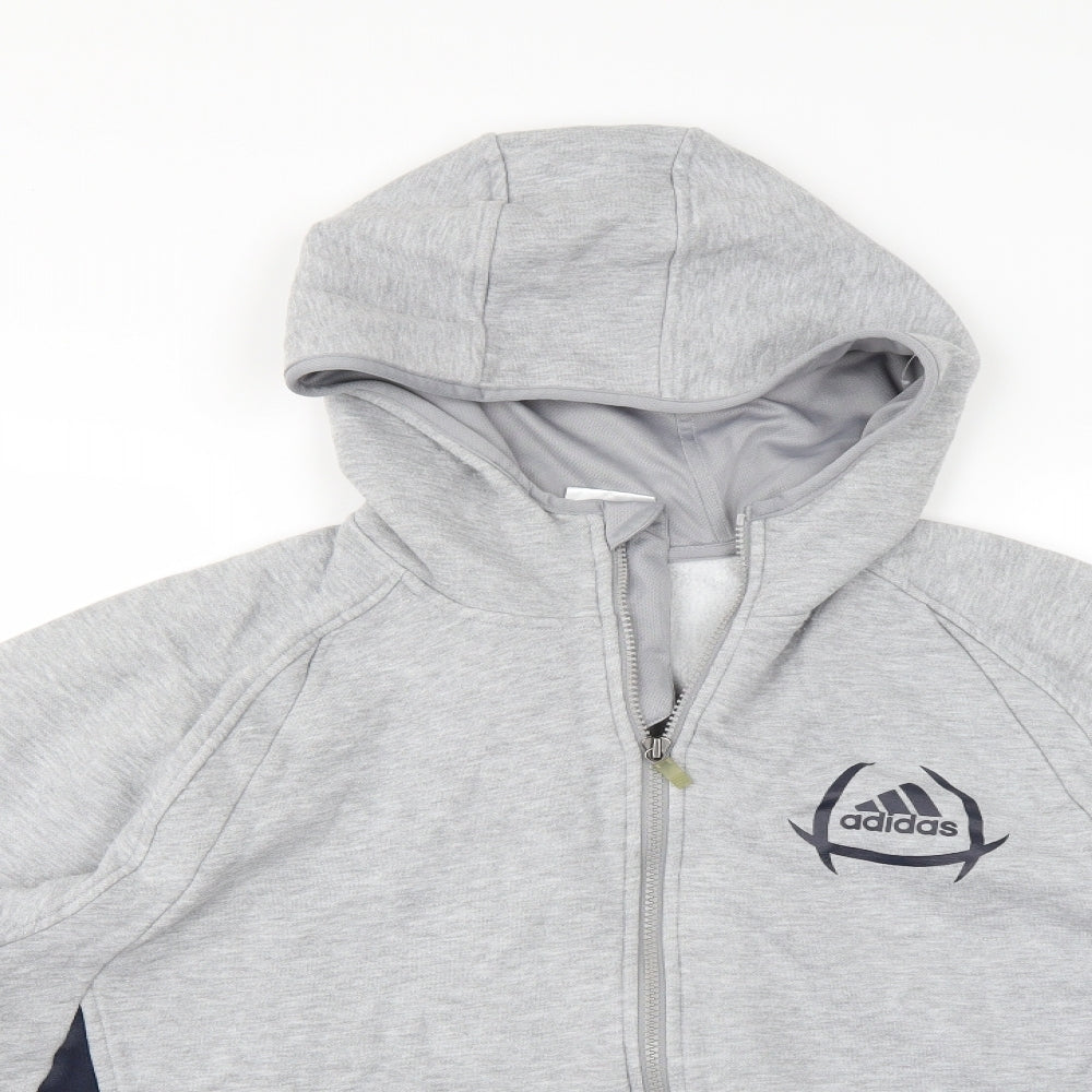 Addidas Mens Grey   Full Zip Hoodie Size XL