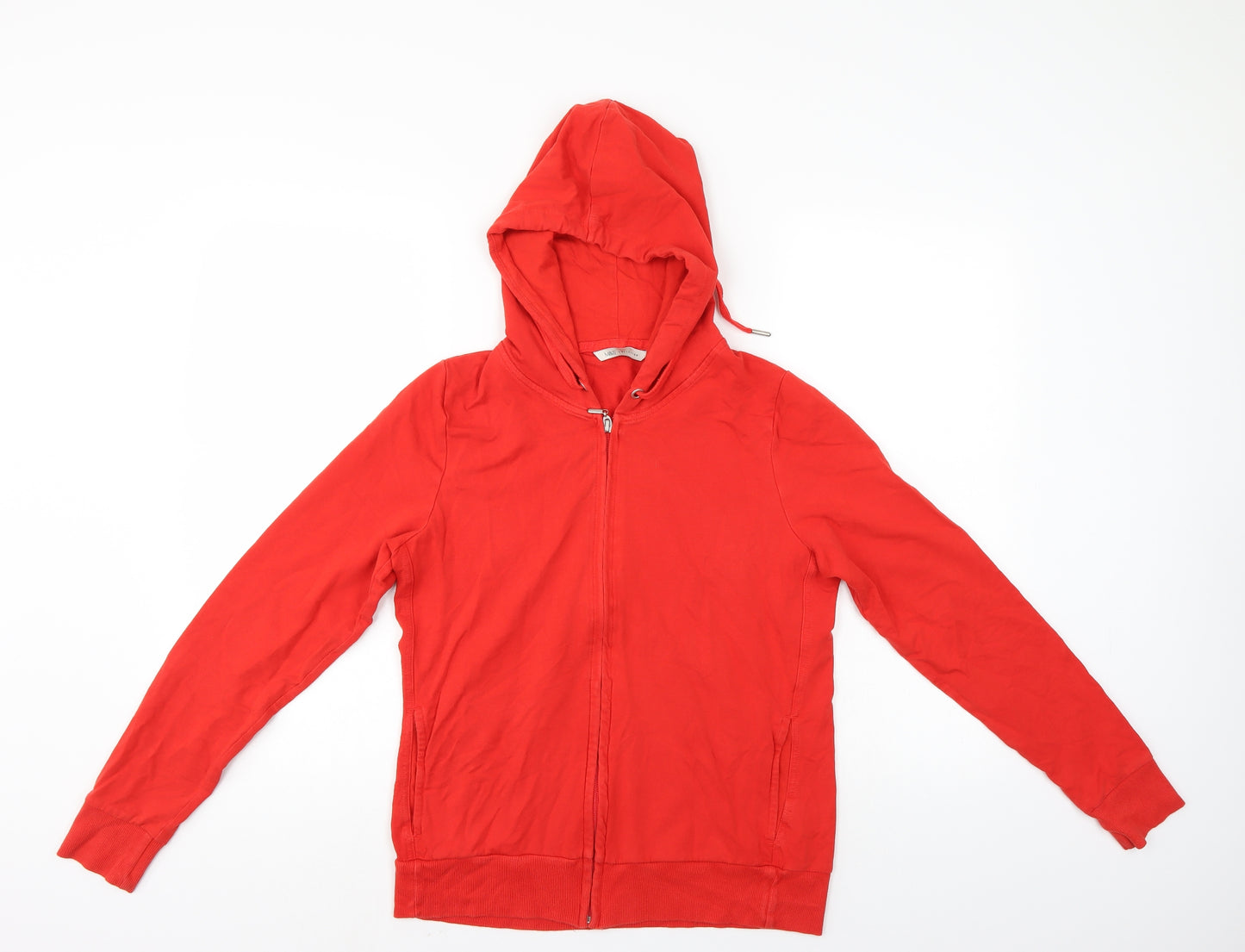 M&S Womens Red   Full Zip Hoodie Size 12