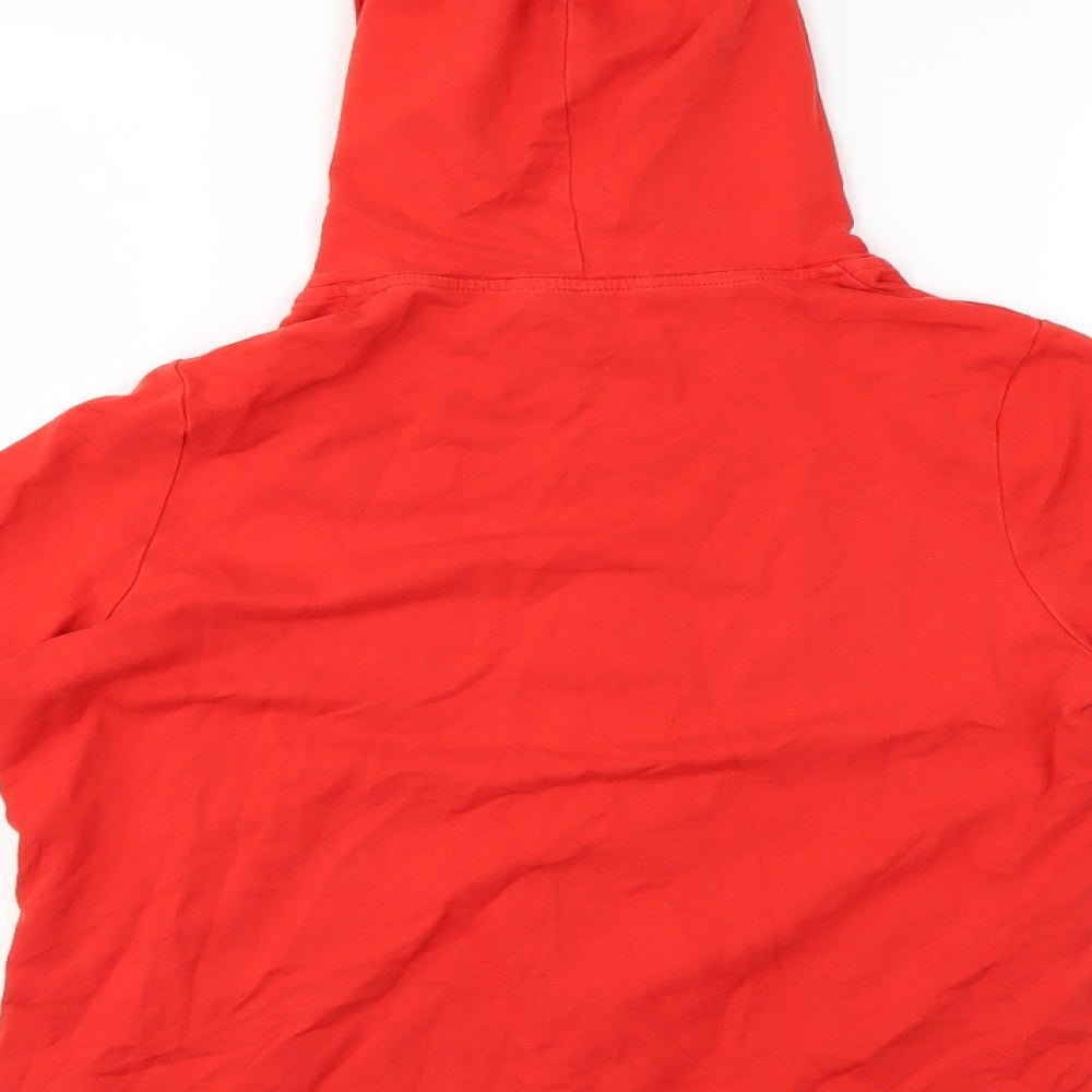 M&S Womens Red   Full Zip Hoodie Size 12