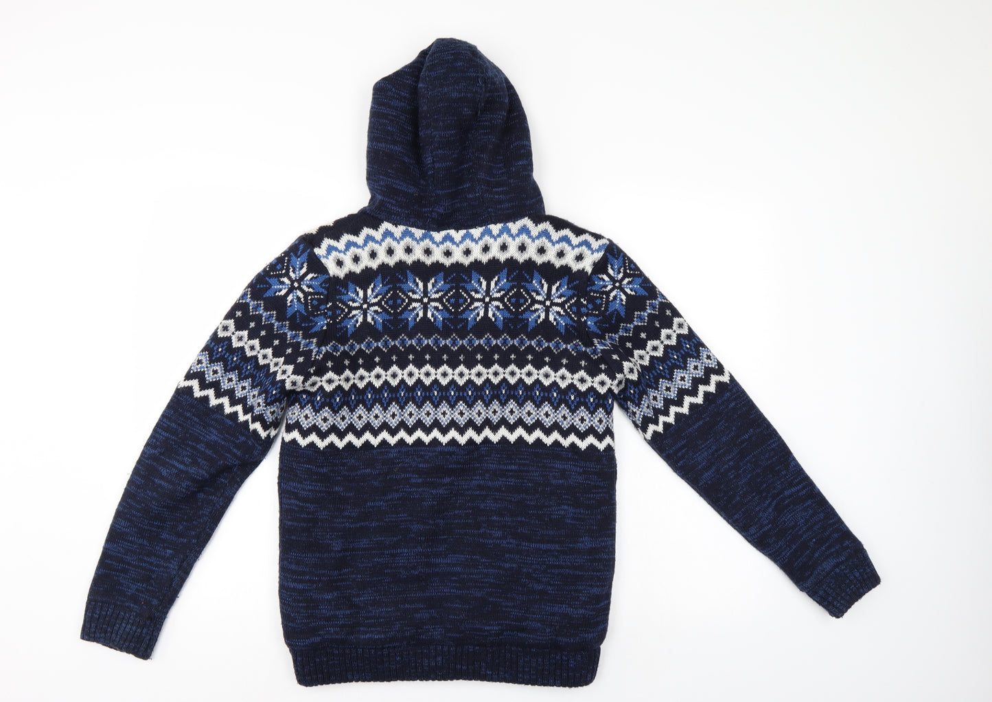 TU Boys Blue Argyle/Diamond  Full Zip Hoodie Size 13 Years