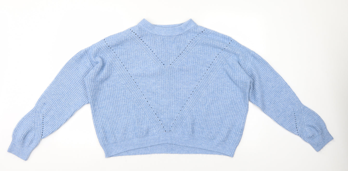 Primark Womens Blue   Pullover Jumper Size 12  - cropped