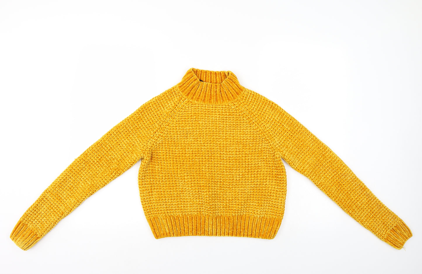 Divided Womens Yellow   Pullover Jumper Size S  - cropped