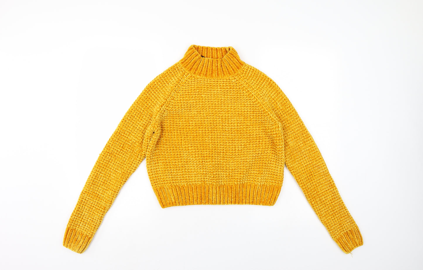 Divided Womens Yellow   Pullover Jumper Size S  - cropped